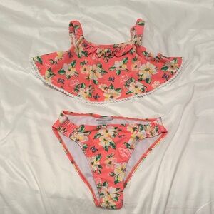 Nicole Miller Pink and Yellow Floral Bikini